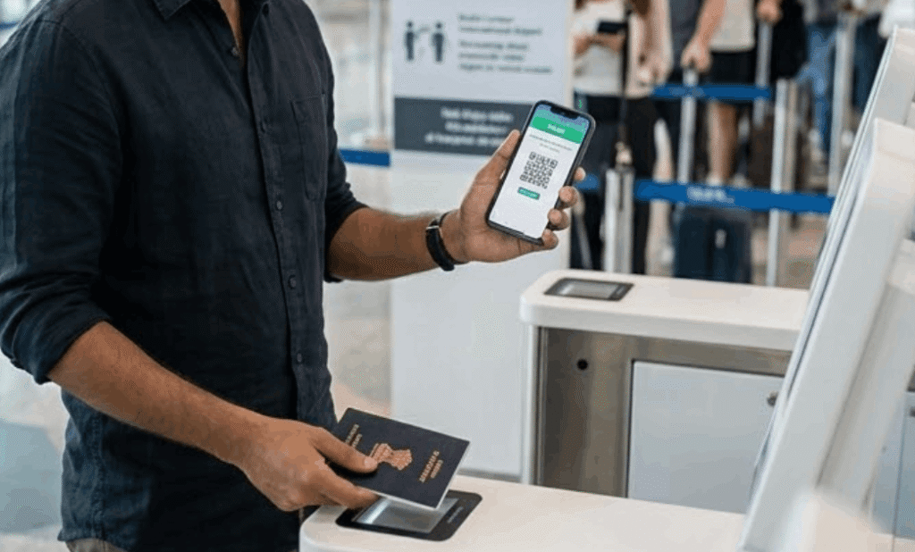 man waiting for epassport